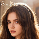 special时尚发箍高级感优雅发卡头箍手工发卡高档头饰细发箍 灰色 M号11