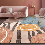 布迪思地毯客厅卧室ins北欧简约奶油风茶几轻奢高级感大面积满铺可定制 田园休闲-F 140*200cm 茶几毯