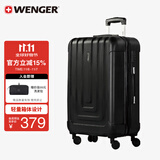 威戈（WENGER）瑞士军刀行李箱24英寸拉杆箱大容量商务旅行箱万向轮密码箱黑色