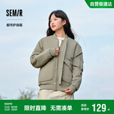 森马棉服男防水防油防污防风冬装厚飞行员棒球领夹克109724112101