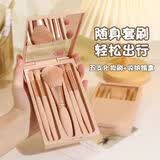 格蒙便携化妆刷眼影散粉腮红刷彩妆遮瑕刷带镜子美妆工具全套旅行