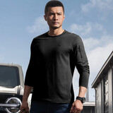 龙牙（Dragon Tooth）二代龙牙秘刃圆领长袖T恤加强版舒适户外运动休闲百搭内穿外穿 极夜黑 S (170/92A) 126-140斤