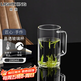 明尊（LIGHTKING）手工吹制耐热玻璃杯茶水杯牛奶杯办公室透明泡茶杯冷水杯带把手 CP'36（280ml）
