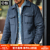 马登工装 美式休闲双面桃皮绒棉衣亲肤保暖棉服加厚棉袄短外套男秋冬 藏蓝色 XL