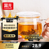 富光花茶杯 男女士茶水分离杯子 双层办公泡茶玻璃杯带把高硼硅水杯