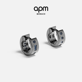 APM Monaco蓝色小巧LOVE摩斯密码耳环情侣耳饰时尚生日送女友礼物 蓝色小巧LOVE摩斯密码耳环