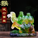 益鼎贵 2026马年宋韶光吉祥物十二生肖摆件家居办公室工艺摆设节日礼物 2026年宋韶光属猴吉祥物健行万里摆件