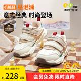 基诺浦 冬季男女儿童软底舒适学步鞋 1-5岁潮流百搭宝宝机能鞋GY1662 象牙白/烟雾棕/学院绿 27 170mm 适合脚长166-175mm