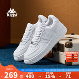 KAPPA卡帕男鞋板鞋男秋冬新款厚底小白鞋子男百搭休闲鞋情侣跑步运动鞋 鹭羽白 42