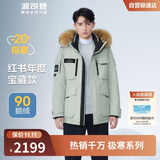 波司登冬季鹅绒极寒羽绒服男女情侣同款短款大毛领外套