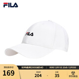 FILA 斐乐官方棒球帽情侣款男士女士帽子时尚休闲鸭舌帽子遮阳帽 标准白-WT XS