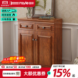 雷勒鞋柜新中式简约现代门厅柜客厅收纳柜子储物柜多功能美式玄关柜 401款80*34.3*100cm