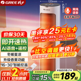格力（GREE）【AI语音控制+遥控】取暖器家用暖风机电暖器摇头电暖气立式取暖气小太阳轻音电暖风NFTB-X6020BV