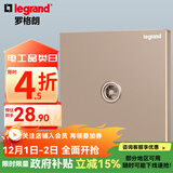 罗格朗legrand开关插座面板逸景玫瑰金色86型暗装墙壁电源大板清单报价 普通有线电视TV 插座