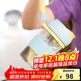 乐扣乐扣（LOCK&LOCK）元贝磁弹杯玻璃杯磁吸茶水分离杯子男女户外便携550ml蓝色