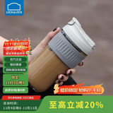 乐扣乐扣（LOCK&LOCK）咖啡杯耐热玻璃水杯子男女学生便携式双饮吸管杯随手杯500ML灰色
