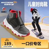 Skechers斯凯奇秋冬童鞋宝宝雪地靴高帮儿童棉鞋男童保暖棉靴 8701647L