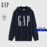 GAP男女装2025秋季新款logo印花抓绒宽松运动连帽衫卫衣786920 海军蓝 L (175/96A) 亚洲尺码