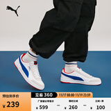 彪马（PUMA）经典复古透气小白鞋男女撞色休闲板鞋运动鞋COURT 371931 白-水泥灰-亮蓝-05 36