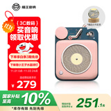 猫王收音机猫王音响原子唱机B612 MW-P1便携式复古蓝牙音箱户外迷你小音响 可爱粉 礼物 高保真 家用