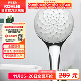 科勒（KOHLER）花洒单喷头 手持花洒氧沐【三功能】手持花洒K-R99063T-CP银色