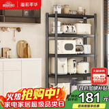 溢彩年华厨房置物架落地货架收纳储物架客厅阳台置物【60*40*175cm】6139