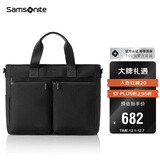新秀丽（Samsonite）男士商务手提包13.3英寸电脑包牛皮革出差公文包男士礼物TN6