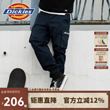 dickies休闲裤 男女同款新复古回潮印花多口袋束口工装裤百搭8 深海军蓝 32