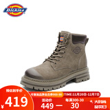 Dickies女士马丁靴高帮时尚情侣靴百搭工装靴女 浅咖 男女款-38 