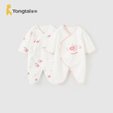 童泰婴儿连体衣春秋季纯棉新生儿衣服初生宝宝蝴蝶哈衣爬服满月服