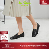 SAM EDELMAN爱德曼明星同款豆豆平底乐福鞋踩跟一脚蹬皮鞋单鞋女LORAINE 黑色 37.5 /美码7M