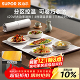 苏泊尔（SUPOR）折叠暖菜板 饭菜保温板热菜板 加热桌垫菜板 柔性面板分区控温保温板（方形） BF6040R835D