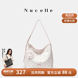 纽芝兰（NUCELLE）托特包2025新飞马老花腋下包通勤女包HOBO单肩斜挎水桶包生日礼物