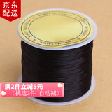 倾欣手工diy穿珠手链扁丝透明水晶弹力线耐磨手串文玩串珠皮筋松紧绳 升级款（黑色约50米）
