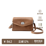 裘真信封包女链条斜挎单肩包休闲复古小包植鞣头层牛皮包包 大象灰-中号