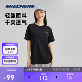 斯凯奇（Skechers）夏季男女情侣同款缤纷休闲系列透气半袖针织短袖T恤