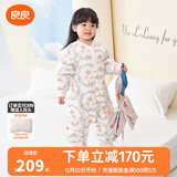 良良（liangliang）婴儿睡袋夏季空调房防踢被宝宝纯棉可拆袖儿童睡袋 小鹿粉·寒冬款【适合10-15℃】 2XL（建议身高100-115cm）
