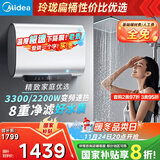 美的（Midea）60升超薄双胆扁桶电热水器3300W速热节能长效镁棒大水量F6033-UD3(HE)一级能效以旧换新国家补贴