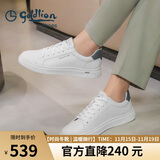 金利来（Goldlion）男鞋时尚个性耐磨板鞋舒适系带休闲鞋55323073920A白-42码