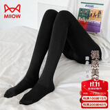 猫人25年新品【加绒加厚光腿神器】女士打底裤袜女保暖连裤袜黑色