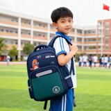 Edison小学生书包男1-3年级轻便反光多隔层校园儿童背包 2391-1蓝绿色
