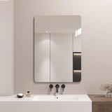 小匠材高清浴室镜子挂墙洗漱台卫浴镜壁挂厕所无边框卫生间镜子70*90