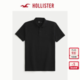 HOLLISTER【经典小海鸥图案】25夏季POLO衫正肩T恤男装324-5172 黑色 M (180/100A)