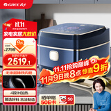 大松格力【董姐同款】铸铁电饭煲真0涂层电饭锅4-5-6人 黑金赤焰釜铁锅家用压力电饭煲4L IH加热 4015C