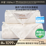 水星家纺蚕丝被100%蚕丝冬被子冬季子母被二合一被芯约9斤220×240cm