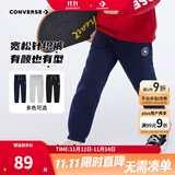 Converse匡威儿童装男童裤子春秋儿童运动裤小学生修身梭织长裤季束脚裤子 藏青蓝-冬季加绒 24批 140 /60 【建议身高128-140cm】