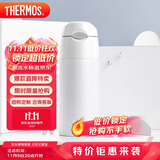 膳魔师（THERMOS）400ml保温杯吸管杯不锈钢男女士保冷水杯子TCMI-400S WH