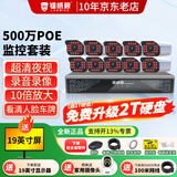 镭威视监控器全套设备500万摄像头POE有线室外防水手机远程高清夜视套装工厂车间小区超市商用送显示屏 500万10路套装+送显示屏 【95%客选-店长推荐】选1T硬盘升级2T硬盘