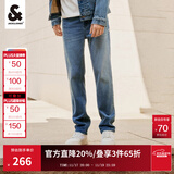 杰克·琼斯（JACK&JONES）男装四季恒温弹力柔软舒适903直筒牛仔裤男潮流百搭裤子品牌男裤 086中蓝牛仔 宽松直筒，卡码拍小 34 180 W34/L32