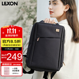 乐上（LEXON）时尚轻便双肩包女14英寸商务笔记本电脑包简约书包旅行包梦幻黑